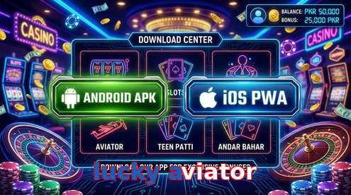 Main screen of Lucky Aviator download page for PK players