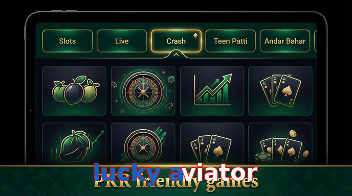 Game list for Lucky Aviator games section