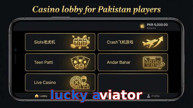 Lobby view of Lucky Aviator for Pakistan users